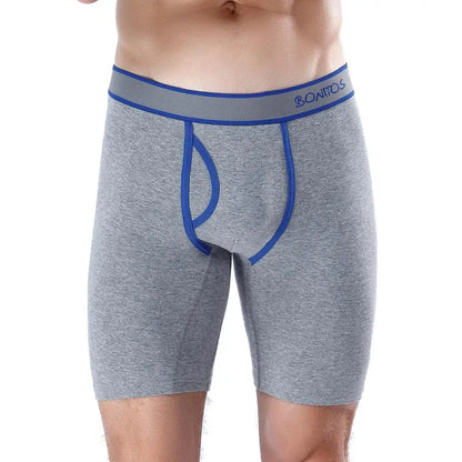 BONITOS Men Boxers Long Leg Man Underwear Soft Men Underpants Natural Cotton Sexy Boxer Shorts Top Brand Long Men's Panties