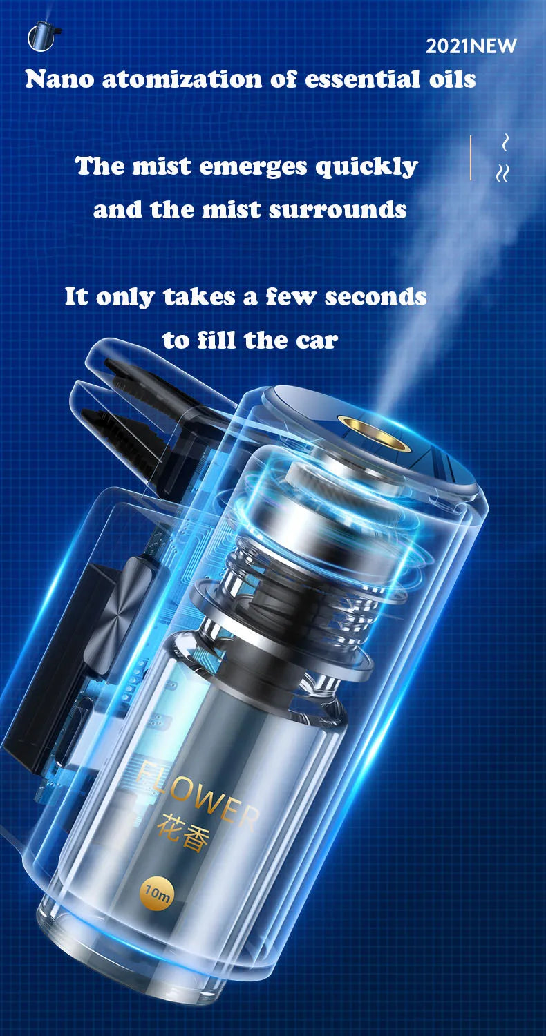 Electric Auto Air Diffuser Aroma Car Air Vent Humidifier Mist Wood Grain Oil Aromatherapy Car Air Freshener Perfume Fragrance