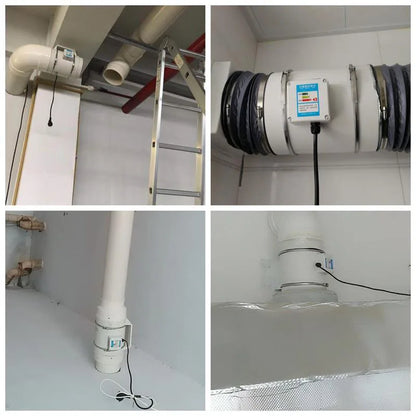 4 5 Inch 220V Ventilation Flow Fan Exhaust Fans Home Inline Pipe Duct Extractor Kitchen Toilet Air Clean Ventilator Diagonal