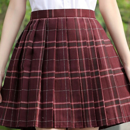 ZOKI Plaid Women Pleated Skirt Bow Knot Summer High Waist Preppy Girls Dance Mini Skirt Cute A Line Harajuku Sexy Japan Faldas