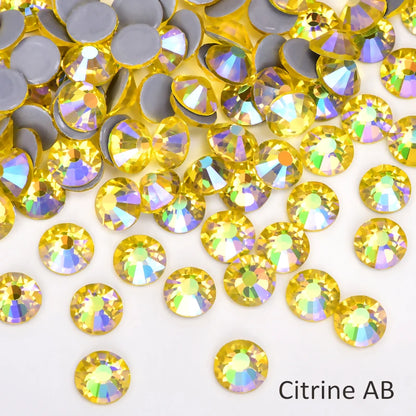 Oleeya стразы Better DMC Hotfix Rhinestone Iron On Strass High Quality Flatback Glass Crystal AB For DIY Wedding Y2792