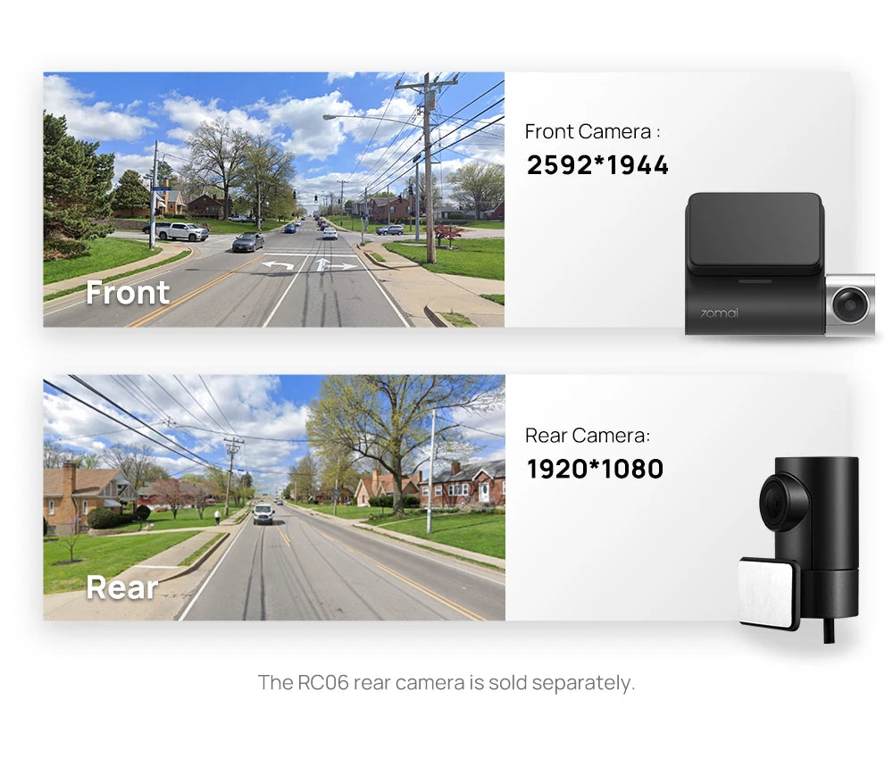 70mai Dash Cam Pro Plus A500S 1944P ADAS GPS Camera 70mai Front Cam A500S 140FOV Car DVR 24H Parking Support Rear Interior Cam