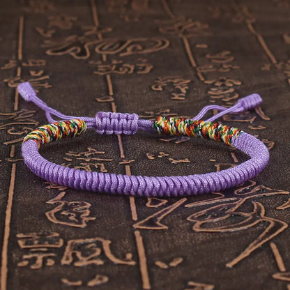 Tibetan Buddhist Bracelet Unisex Handmade Braided King Kong Knot Colorful String Bracelets for Women Men Lovers Lucky Jewelry