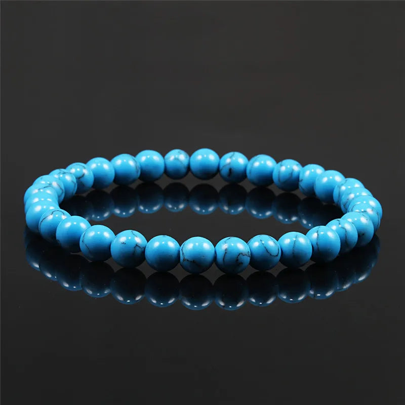 Hot Sale 2pcs/Set Couples Beaded Bracelets Tiger Eye Black Lava Natural Stone Beaded Bracelets Malachite Energy Elastic Jewelry