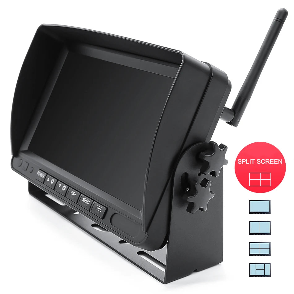 GreenYi 1280x720 High Definition AHD Wireless Truck DVR Monitor 7" Night Vision Reverse Backup Recorder Wifi Camera For Bus Car
