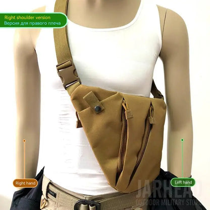 Multifunctional Concealed Tactical Storage Gun Bag Holster Men's Left Right Nylon Shoulder Bag Anti-theft Bag Chest Bag Hunting