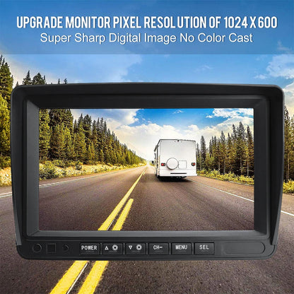 GreenYi 1280x720 High Definition AHD Wireless Truck DVR Monitor 7" Night Vision Reverse Backup Recorder Wifi Camera For Bus Car