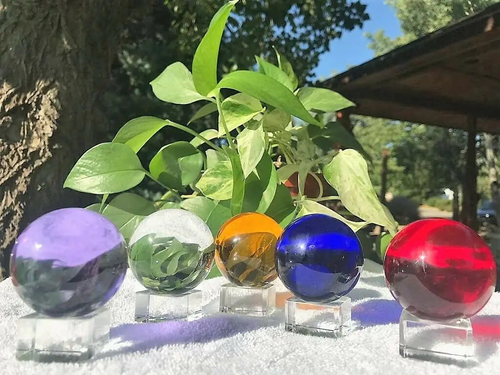40/50/60MM Asia Rare Clear Multicolor K9 Crystal Ball Healing Magic Sphere Photography Props Lensball Living Room Decor Gifts