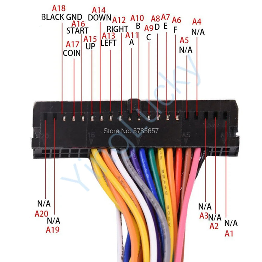 Pandora Box Family Version Wire Harness, 40Pin Interface with Power and Speaker Cable, Arcade Game Console, Arcade Cabinet
