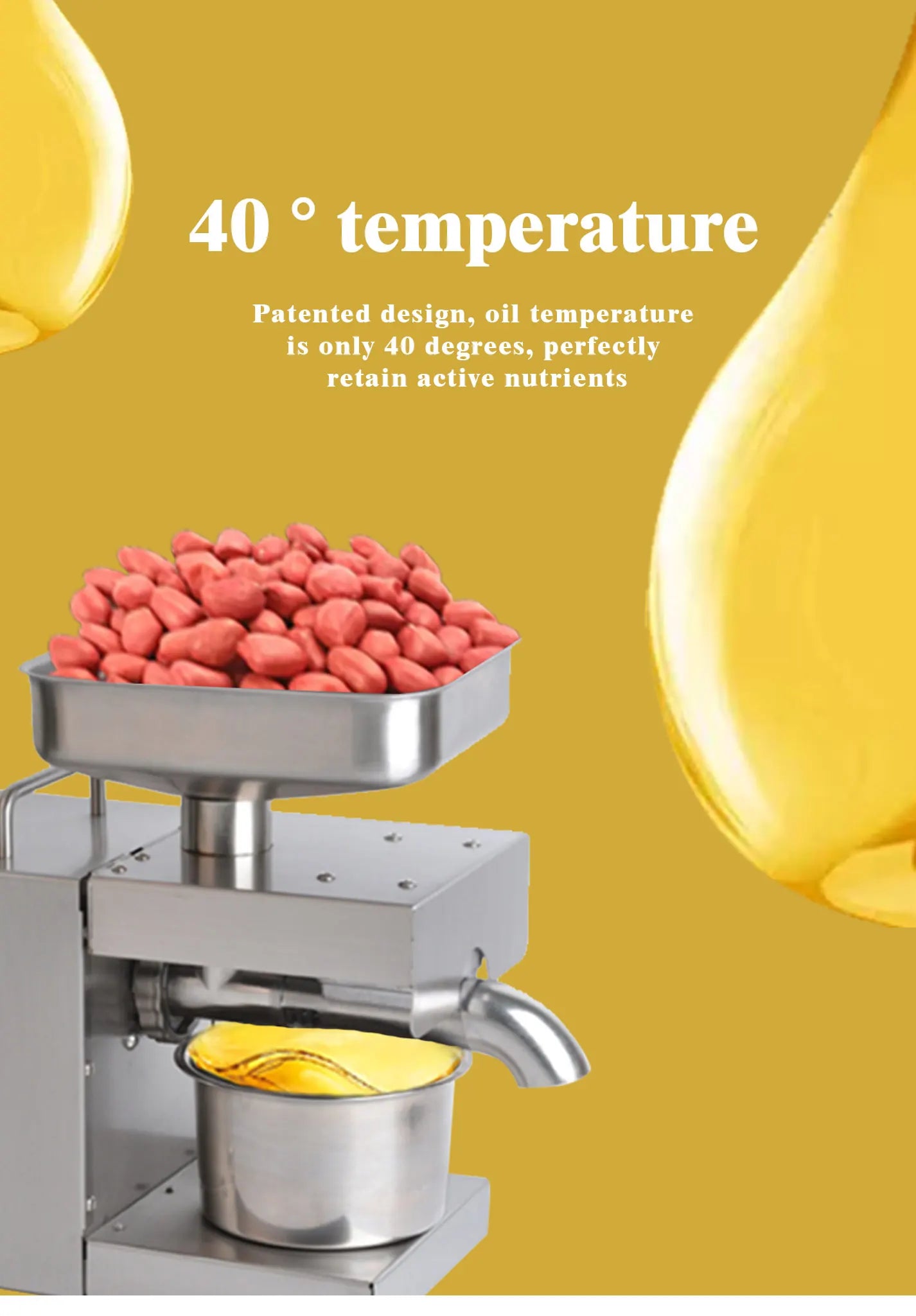 1500W 110V/220V Automatic Cold Press Oil Machine, Cold Press Machine, Sunflower Seeds Oil Extractor, Cold Press Extract