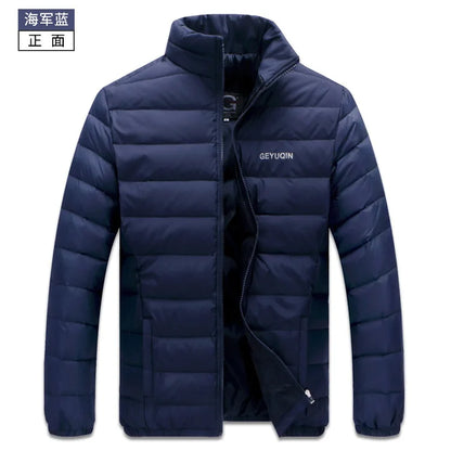 Quality Stand Collar Winter Duck Down Coats Men Warm Light Down Jackets Male Father's Down Coat Fashion Puffer Jackest  JK-826