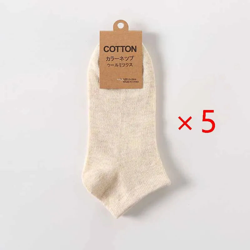 5/10 pairs Cotton Men Socks Pack Breathable Sock Set High Quality Short Socks Black Ankle Short Gift For Man Size 39-44 Sox sock