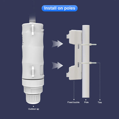 Wavlink High Power AC1200/600/300 Outdoor Wireless WiFi Repeater AP/WiFi Router Dual Dand 2.4G+5Ghz Long Range Extender POE