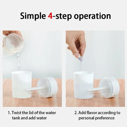 260ML USB Ultrasonic Air Humidifier LED Lamp Mini Essential Oil Diffuser Car Purifier Aroma Anion Mist Maker With Romantic Light