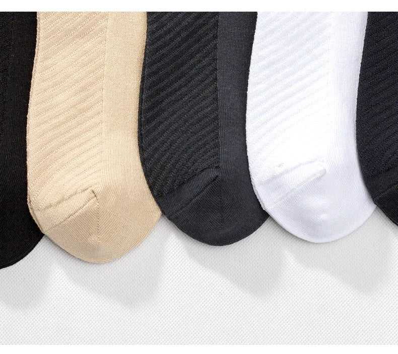 3/5Pairs High Quality Bamboo Fiber Men‘s And Women Socks Embroidery Boat Ankle Socks Men Gifts Spring Summer Socks