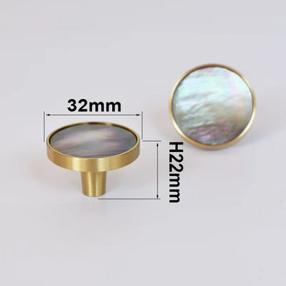 Natural Shell Gold Brass Wall Hooks Shoe Cabinet Knobs Closet Furniture Handle Wardrobe Drawer Pull Vintage Kitchen Accessories