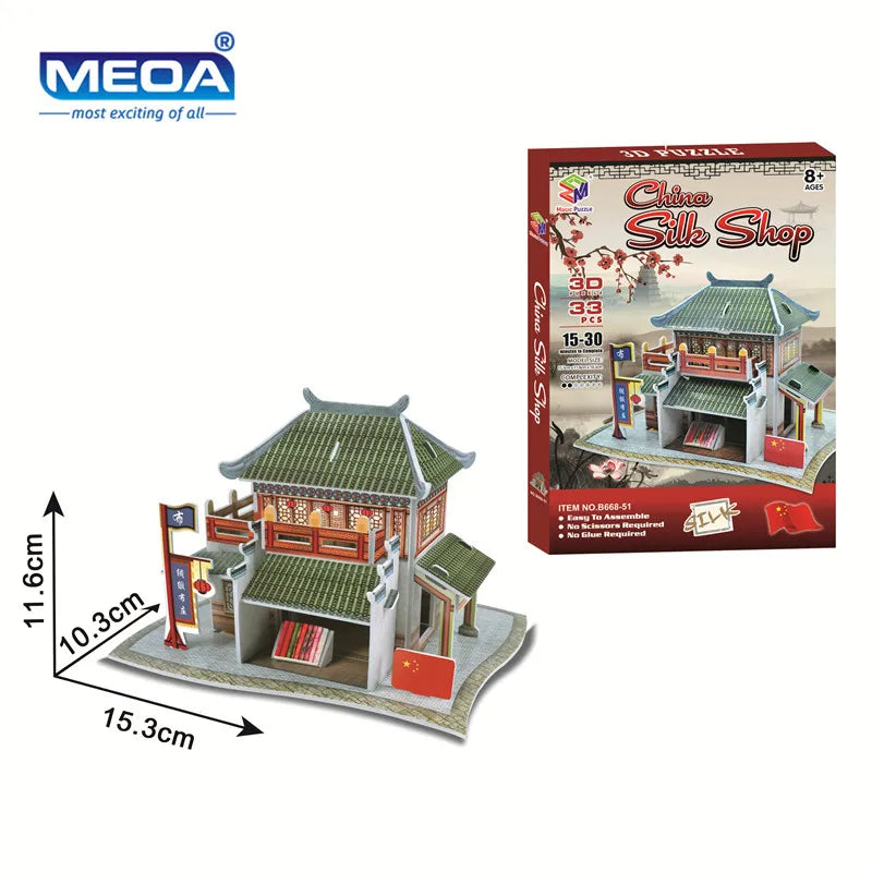 40 Style World Famous Architecture Building 3D Puzzle Model Construction 3D Jigsaw Puzzle Toys For Kids Christmas Gift