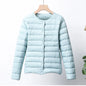 Ultra Thin Down Jacket Women Pink Womens Lightweight Down Jackets Ultra Light White Coat Warm Short Jackets Women