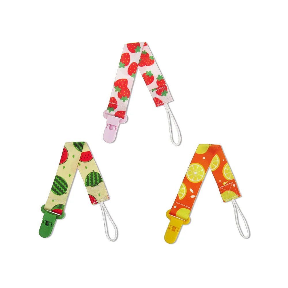 Chain Baby Pacifier Dummy Clip 3 Pcs/Set Personalized Pacifier Clip Nipple Holder for Baby Cartoon Print Child Pacifier Clips