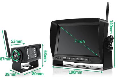 GreenYi 1280x720 High Definition AHD Wireless Truck DVR Monitor 7" Night Vision Reverse Backup Recorder Wifi Camera For Bus Car