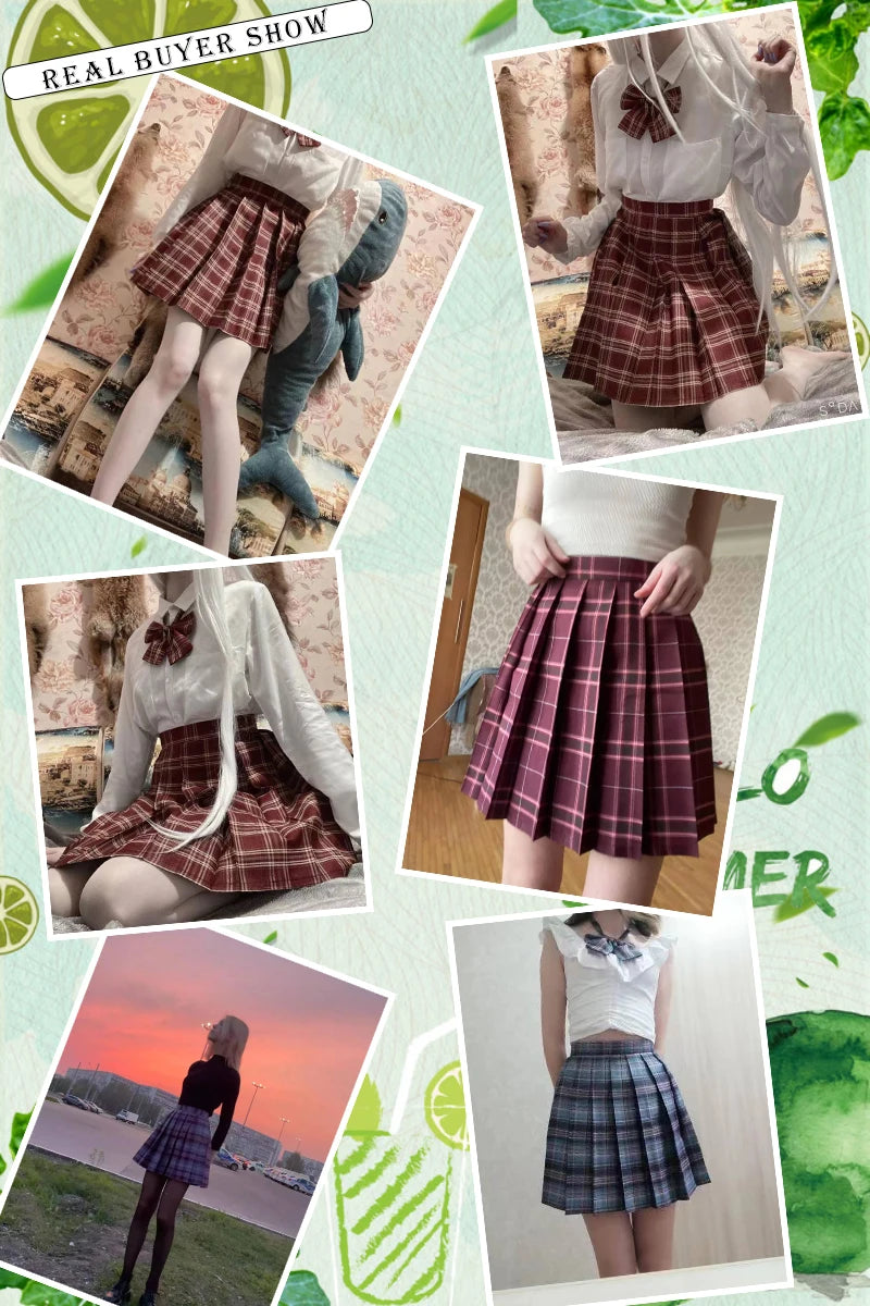 ZOKI Plaid Women Pleated Skirt Bow Knot Summer High Waist Preppy Girls Dance Mini Skirt Cute A Line Harajuku Sexy Japan Faldas