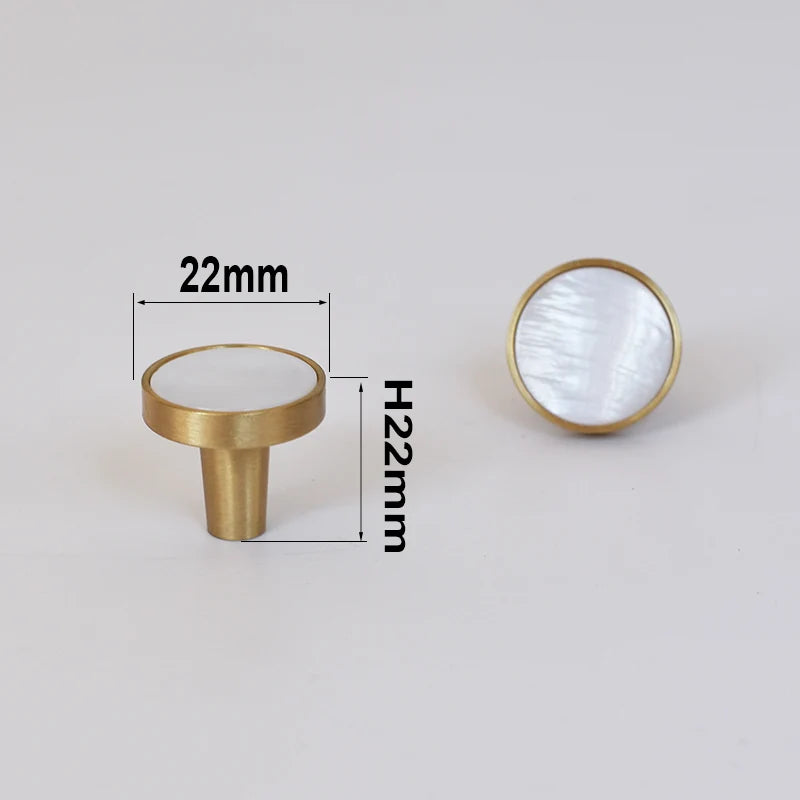 Natural Shell Gold Brass Wall Hooks Shoe Cabinet Knobs Closet Furniture Handle Wardrobe Drawer Pull Vintage Kitchen Accessories