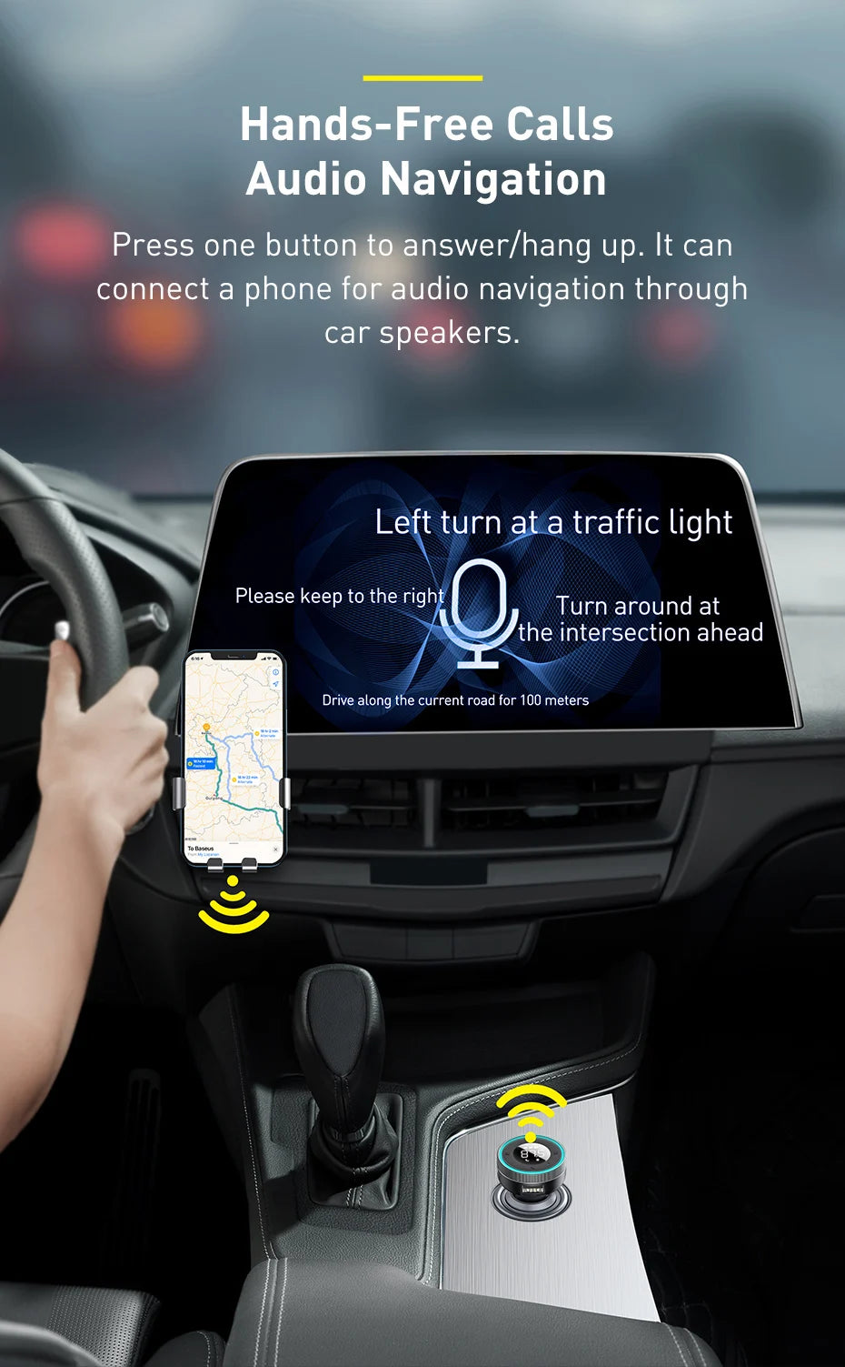 Baseus FM Transmitter Modulator Car Wireless Bluetooth 5.0 USB Fast Charger Auto Aux Radio Mp3 Player Music Hands Free Car Kit