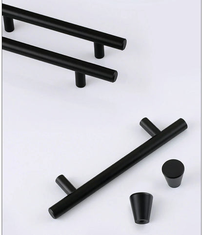 NAIERDI Brushed Gold Straight Door Handle Cabinet Handles Stainless Steel Black Kitchen Cabinet Knobs Furniture Hardware