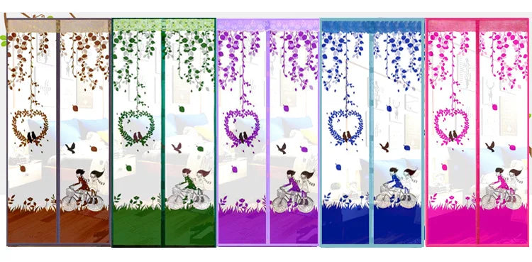 Mesh Door Curtain Magnetic Curtains Hands-free Anti Mosquito Insect Fly Bug Curtain Net Automatic Closing Window Screen Kitchen