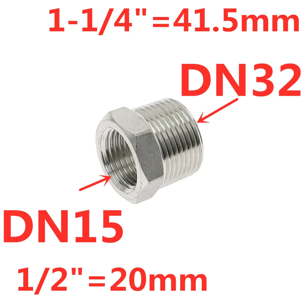 Tonifying Heart Reducer Bushing 1/8" 1/4" 3/8" 1/2" BSP Male/Female Thread SS304 Stainless Steel Pipe Fittings For Water Gas Oil