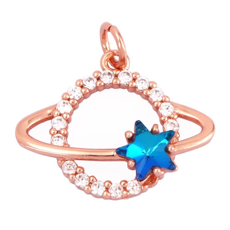 Sun Moon Star Space Celestial Compass Charm Pendant in Gold Colour , Jewelry Necklace Bracelet Making Supplies L93