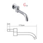 BECOLA Wall Mounted Faucet Spout Square and Round Brass Chrome/Black Spouts Waterfall Shower Faucet Accessories