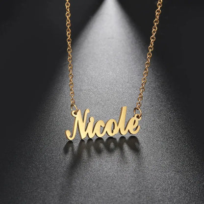 Custom Name Necklace for Women Men Stainless Steel Customized Personalized Arabic Name Choker Chain Jewelry Valentine's Day Gift