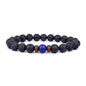 Volcanic Stone Bracelet for Men Lava Wooden 8mm Beads Bracelet Tibetan Buddha Wrist Chain Women Men Jewelry Gift New Bracelets