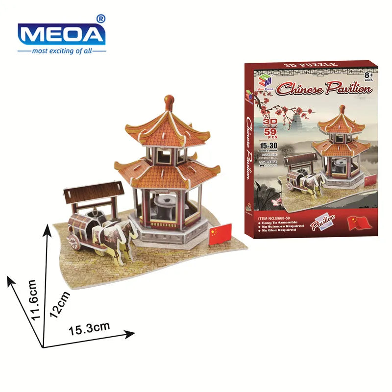 40 Style World Famous Architecture Building 3D Puzzle Model Construction 3D Jigsaw Puzzle Toys For Kids Christmas Gift
