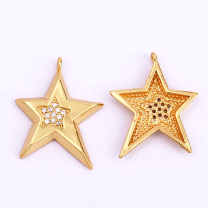 Sun Moon Star Space Celestial Compass Charm Pendant in Gold Colour , Jewelry Necklace Bracelet Making Supplies L93