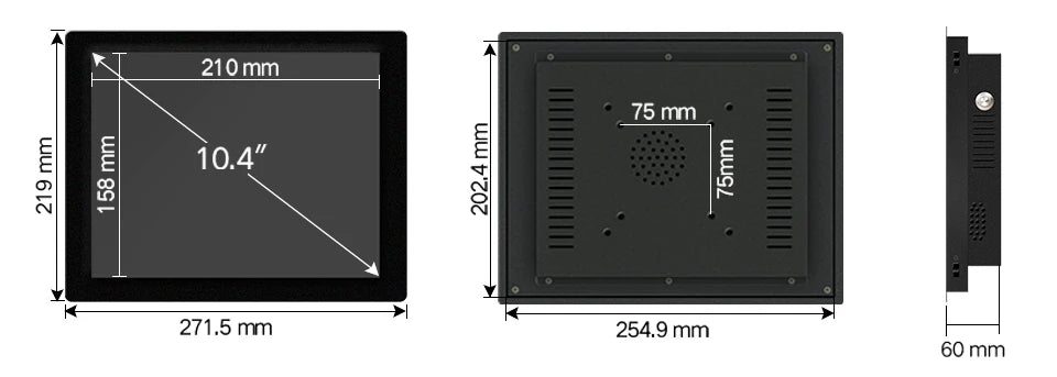 10" 12" 15 Inch Industrial Computer All In One PC Mini Tablet Panel With Resistive Touch Screen Intel Core i3 with Win 10 PRO