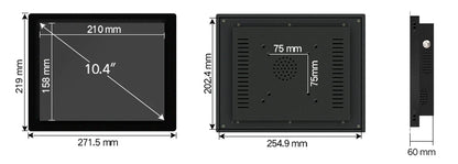 10" 12" 15 Inch Industrial Computer All In One PC Mini Tablet Panel With Resistive Touch Screen Intel Core i3 with Win 10 PRO