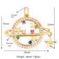 Sun Moon Star Space Celestial Compass Charm Pendant in Gold Colour , Jewelry Necklace Bracelet Making Supplies L93