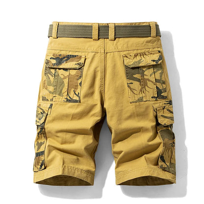 2026 Summer New Camouflage Tactical Cargo Shorts Men Khaki Jogger Military Cargo Shorts Men Cotton Casual Loose Men Shorts