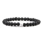 Hot Sale 2pcs/Set Couples Beaded Bracelets Tiger Eye Black Lava Natural Stone Beaded Bracelets Malachite Energy Elastic Jewelry
