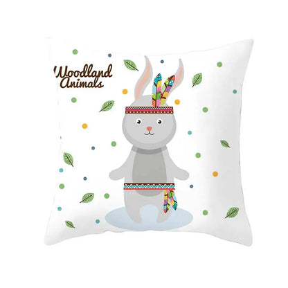 Funny Cute Animal Cushion Cover Cartoon Creative African Tribe Fox Pillow Case For Sofa Home Textile Pillow Covers Pillowcase