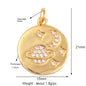 Sun Moon Star Space Celestial Compass Charm Pendant in Gold Colour , Jewelry Necklace Bracelet Making Supplies L93