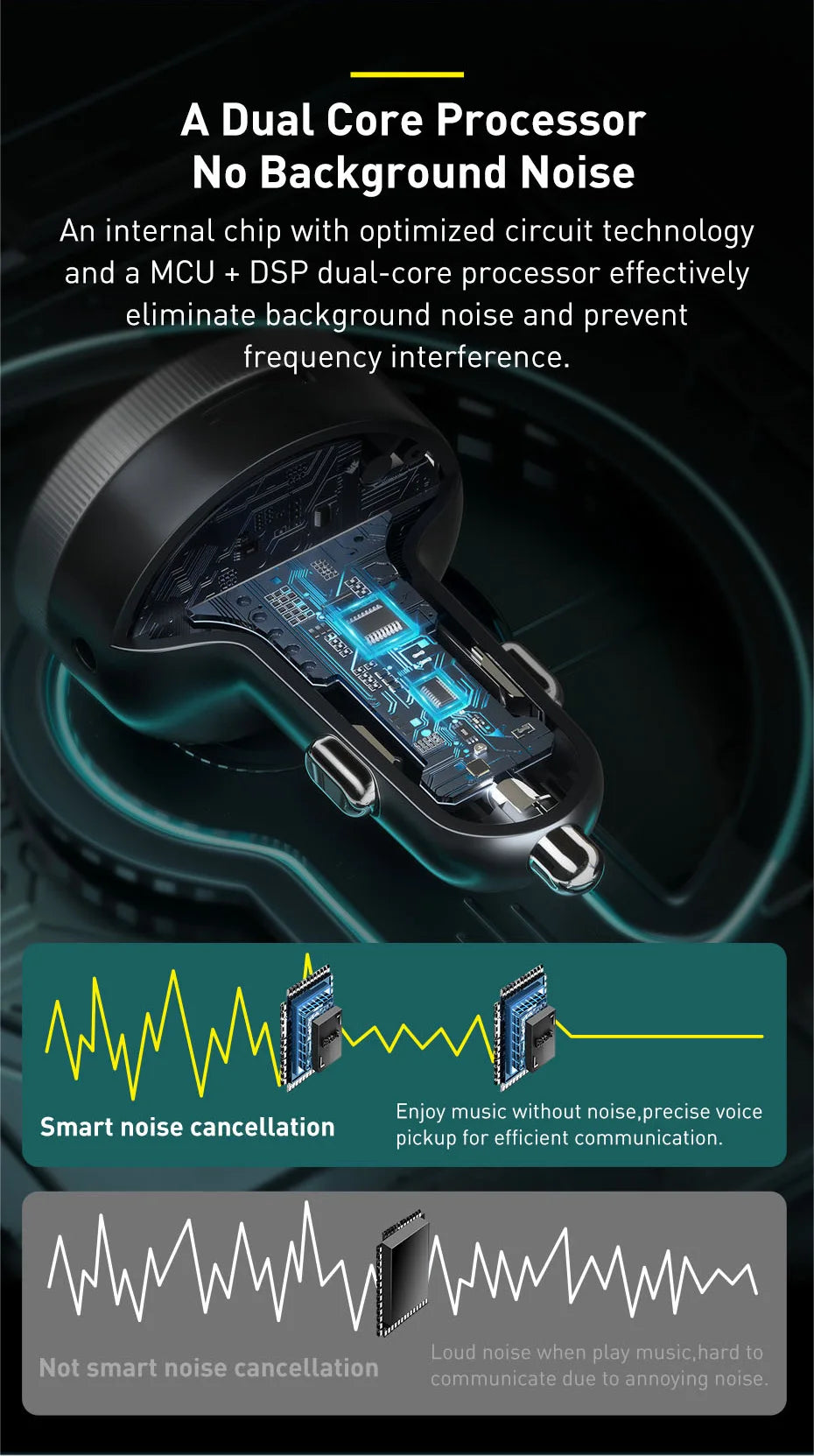 Baseus FM Transmitter Modulator Car Wireless Bluetooth 5.0 USB Fast Charger Auto Aux Radio Mp3 Player Music Hands Free Car Kit