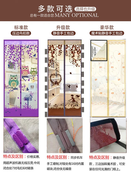 Mesh Door Curtain Magnetic Curtains Hands-free Anti Mosquito Insect Fly Bug Curtain Net Automatic Closing Window Screen Kitchen