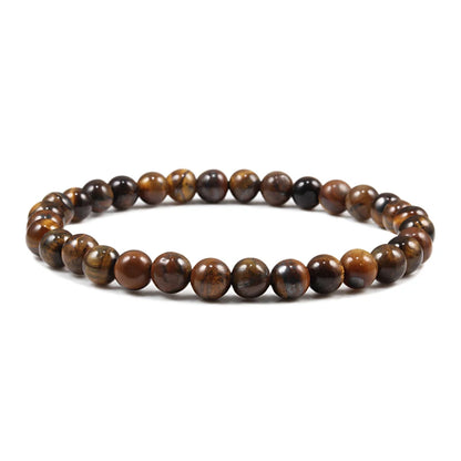 Hot Sale 2pcs/Set Couples Beaded Bracelets Tiger Eye Black Lava Natural Stone Beaded Bracelets Malachite Energy Elastic Jewelry