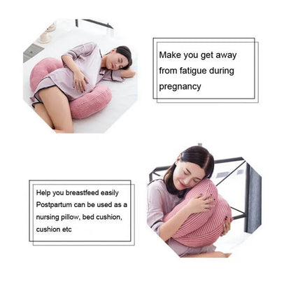 Maternity Multifunctional Cotton U Shape Pregnant Women Belly Support Pillow Side Sleepers Pregnancy Body Pillows for Maternity