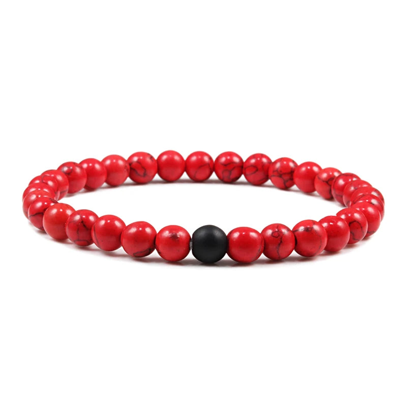 Hot Sale 2pcs/Set Couples Beaded Bracelets Tiger Eye Black Lava Natural Stone Beaded Bracelets Malachite Energy Elastic Jewelry