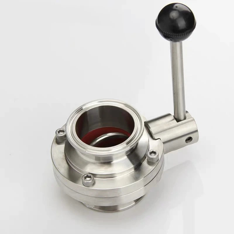 1-1/2" 38mm SS304 Stainless Steel Sanitary 1.5" Tri Clamp Butterfly Valve Homebrew Beer Dairy Product