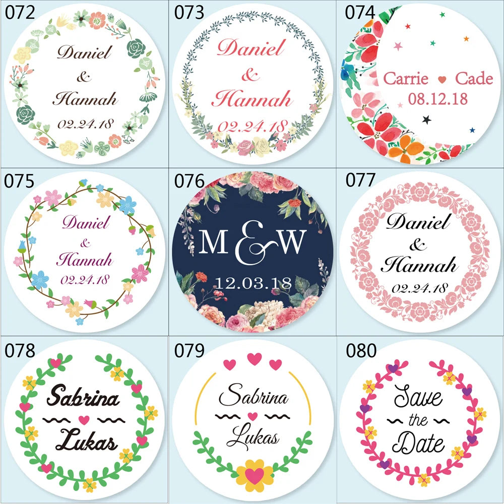 100pcs Custom LOGO Stickers White Label/Wedding Packaging sticker design Kraft baking your own name,THANK YOU labels